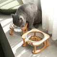 Load image into Gallery viewer, Elevated Glass cat bowl
